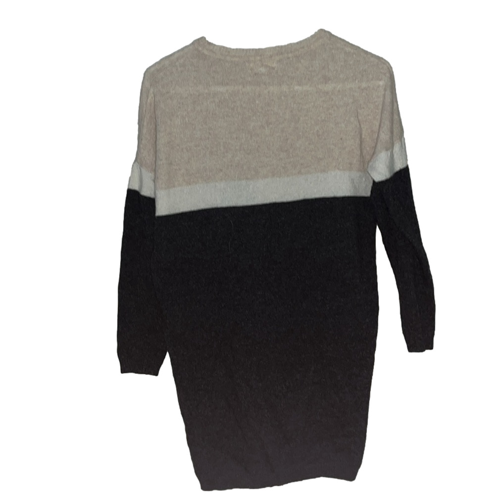 a’reve black tan and white color block long sleeve sweater - Picture 2 of 9